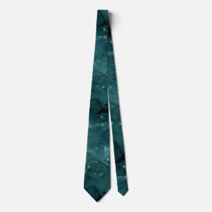 Cravate Teal Galaxy Series Design 2