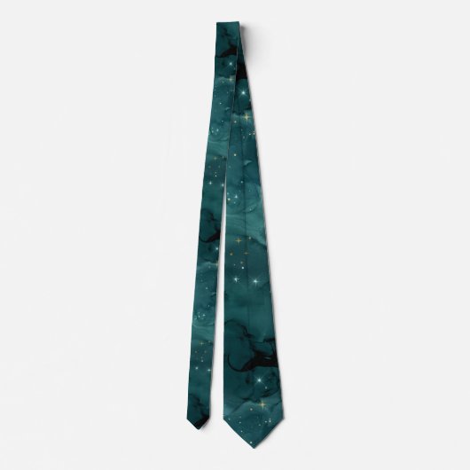 Cravate Teal Galaxy Series Design 2 (Dos)