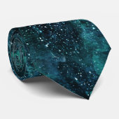 Cravate Teal galaxy Series Design 4 (Roulé)