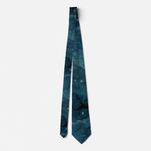 Cravate Teal Galaxy Series Design 5 (Dos)