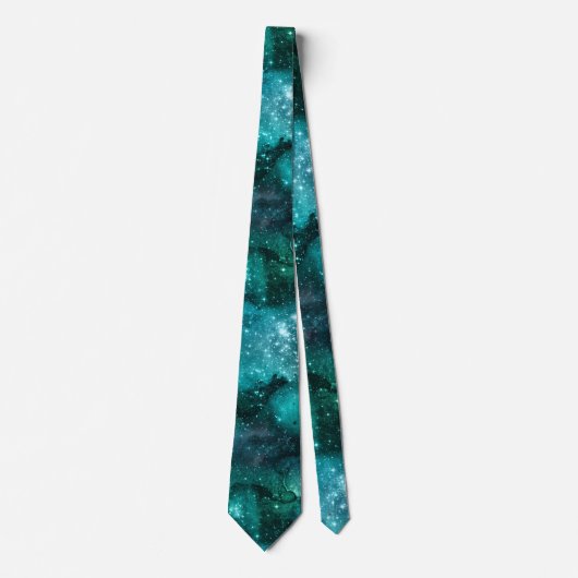 Cravate Teal Galaxy Series Design 6 (Devant)