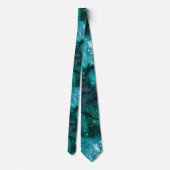 Cravate Teal Galaxy Series Design 6 (Dos)