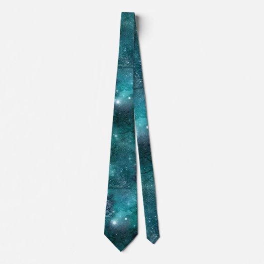 Cravate Teal Galaxy Series Design 8 (Devant)