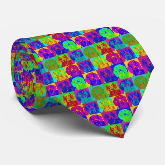 Cravate Teckel d'art op (Roulé)