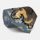 Cravate Teckel de bande dessinée (wirehair) (Roulé)