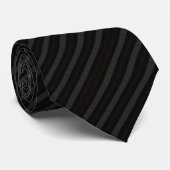 Cravate Teddy | Rayure au Pinstripe Noir de Minuit (Roulé)