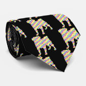 Cravate Teinture Abstraite Retro Mod, Cercles, Points, Ray (Roulé)