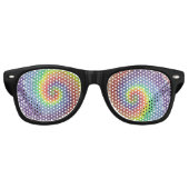 cravate teinture arc-en-ciel spirale lunettes de s (Devant)