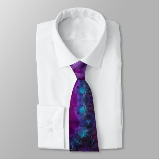 Cravate-teinture Cravate masculine en violets, blu (Attaché)