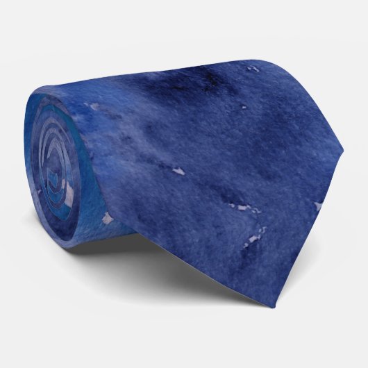 Cravate Teinture de jeans bleu rétro (Roulé)