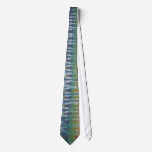 Cravate Teinture de teinture bleue verte (Devant)