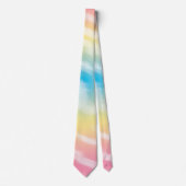 Cravate Teinture rose jaune et bleu (Devant)