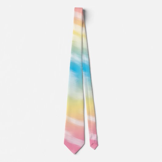 Cravate Teinture rose jaune et bleu (Devant)