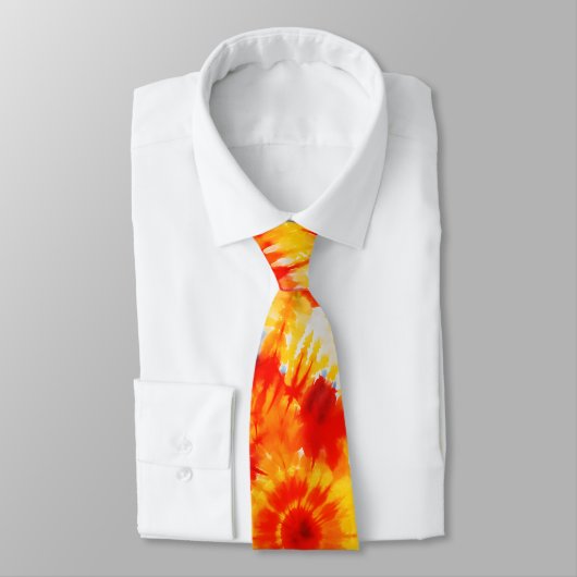 Cravate Teinture super jaune et orange (Attaché)