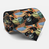 Cravate Téléphone rétro avec cadran Rotary, affaires Vinta (Roulé)