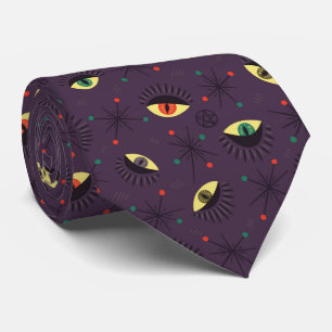 Cravate Témoin Yeux Occulte Motif Halloween