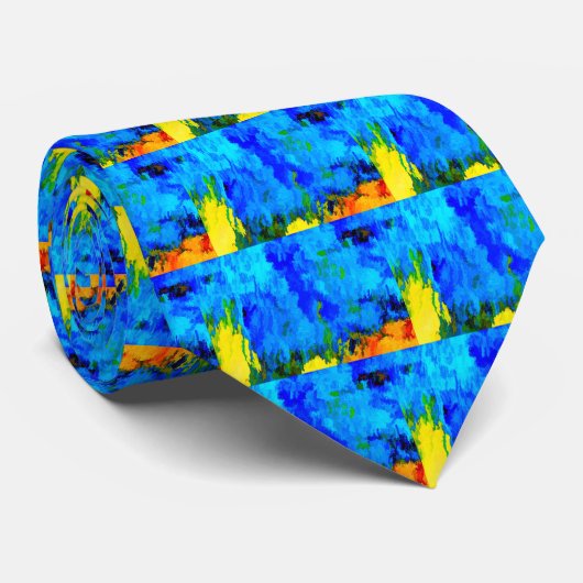 CRAVATE TEMPÊTE DE COULEUR (Roulé)