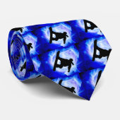 Cravate Tempête de neige bleue de remous (Roulé)