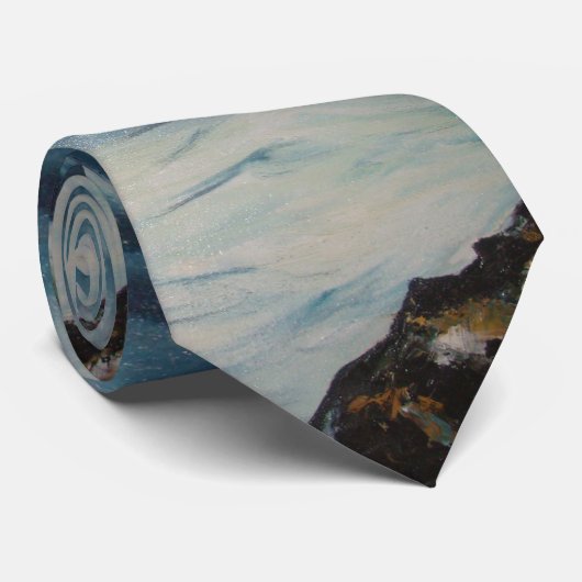 Cravate Tempête en mer (Roulé)