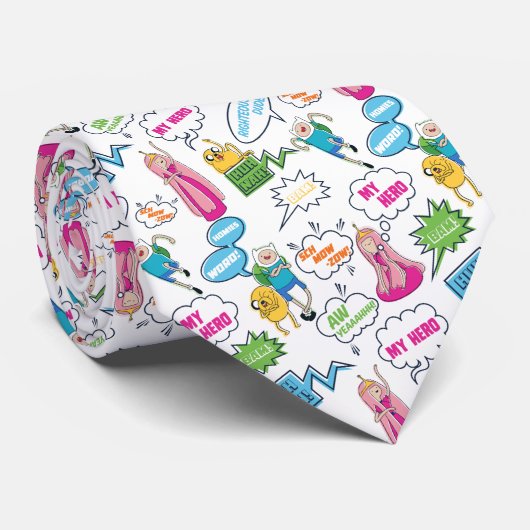 Cravate Temps d'aventure | Motif d'appel de caractères (Roulé)