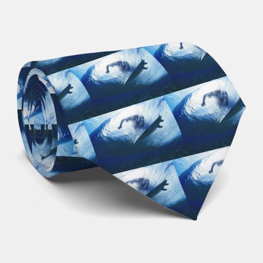 Cravate Temps surfant dans la plage (Roulé)