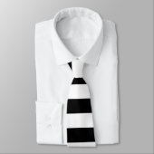 Cravate Tendance Noir Blanc Rayures , Lèvres (Attaché)