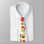 Cravate Tendres de tournesol et courbes imprimés (Attaché)