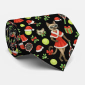 Cravate Tennis Christmas themed fir Siamese cat Lovers  (Roulé)