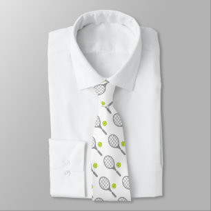 Cravate Tennis racket and ball custom tie