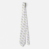Cravate Tennis racket and ball custom tie (Devant)