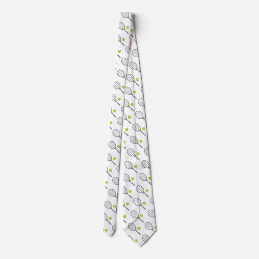 Cravate Tennis racket and ball custom tie (Dos)