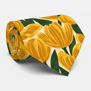 Cravate Tenue de mariage de fiançailles à motif tulipe