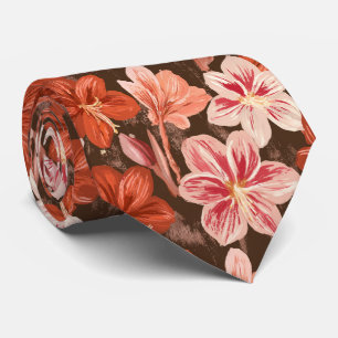 Cravate Tenue de mariage d'oncle floral Amaryllis