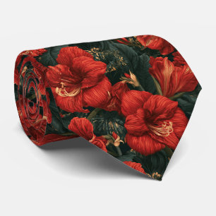 Cravate Tenue de travail Frère motif Amaryllis
