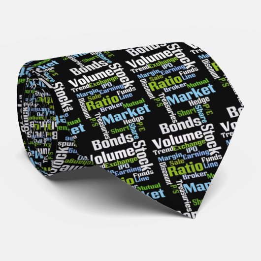 Cravate Termes de marché boursier (Roulé)