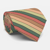 Cravate Terracotta Brown Vert Noir sur papier aquarelle (Roulé)