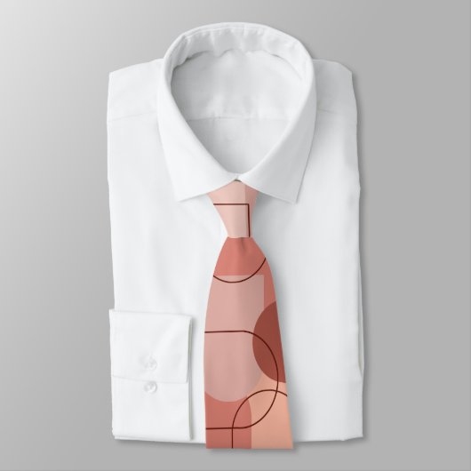 Cravate Terracotta moderne minimal Abstrait Mariage Motif (Attaché)