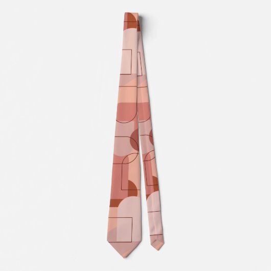 Cravate Terracotta moderne minimal Abstrait Mariage Motif (Devant)