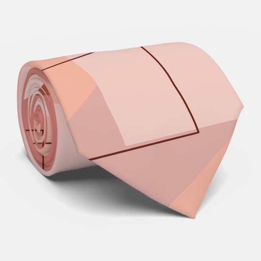 Cravate Terracotta moderne minimal Abstrait Mariage Motif (Roulé)