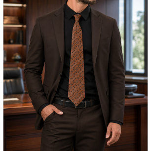 Cravate Terracotta Regent Marron Luxe & Terracotta
