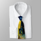 Cravate Terrasse de Café la nuit (Attaché)