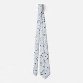 Cravate Terrazzo Elégant Turquoise bleu vert blanc gris ré (Dos)