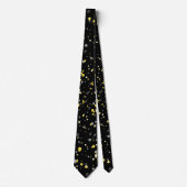 Cravate Terrazzo noir gris jaune (Devant)