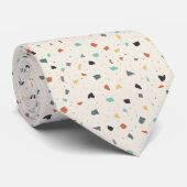 Cravate Terrazzo Tile Confetti Style Moderne Tons de Terre (Roulé)