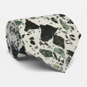 Cravate Terrazzo Vert Moderne (Roulé)
