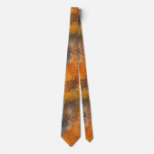 Cravate Terre cuite orange marron gris Abstrait (Devant)