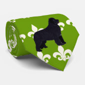 Cravate Terre-Neuve - conception verte de feuille (Roulé)