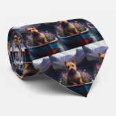 Cravate Terrier australien à Paddle : Une aventure Pittore (Roulé)