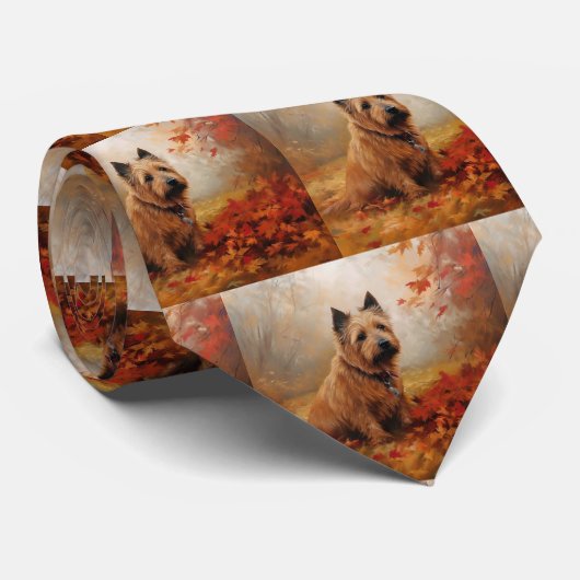 Cravate Terrier australien en automne Leaves automne Inspi (Roulé)