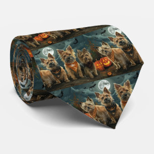Cravate Terrier Australien Halloween Effrayant